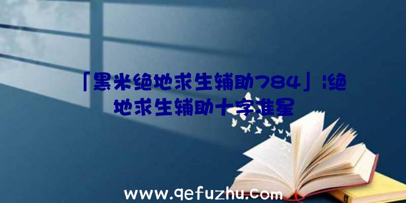 「黑米绝地求生辅助784」|绝地求生辅助十字准星